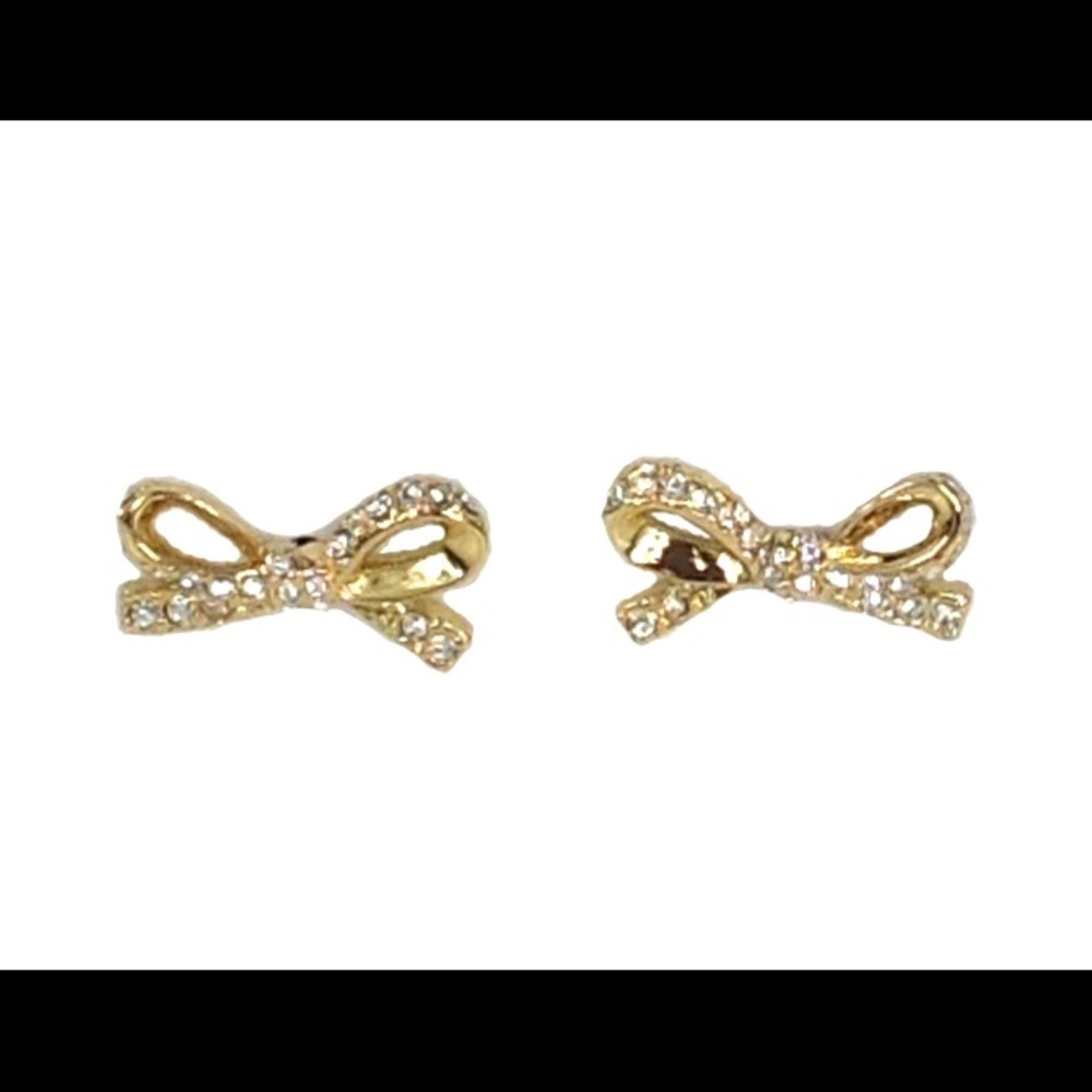Kate Spade 'Skinny Mini' Pave Bow Stud Earrings